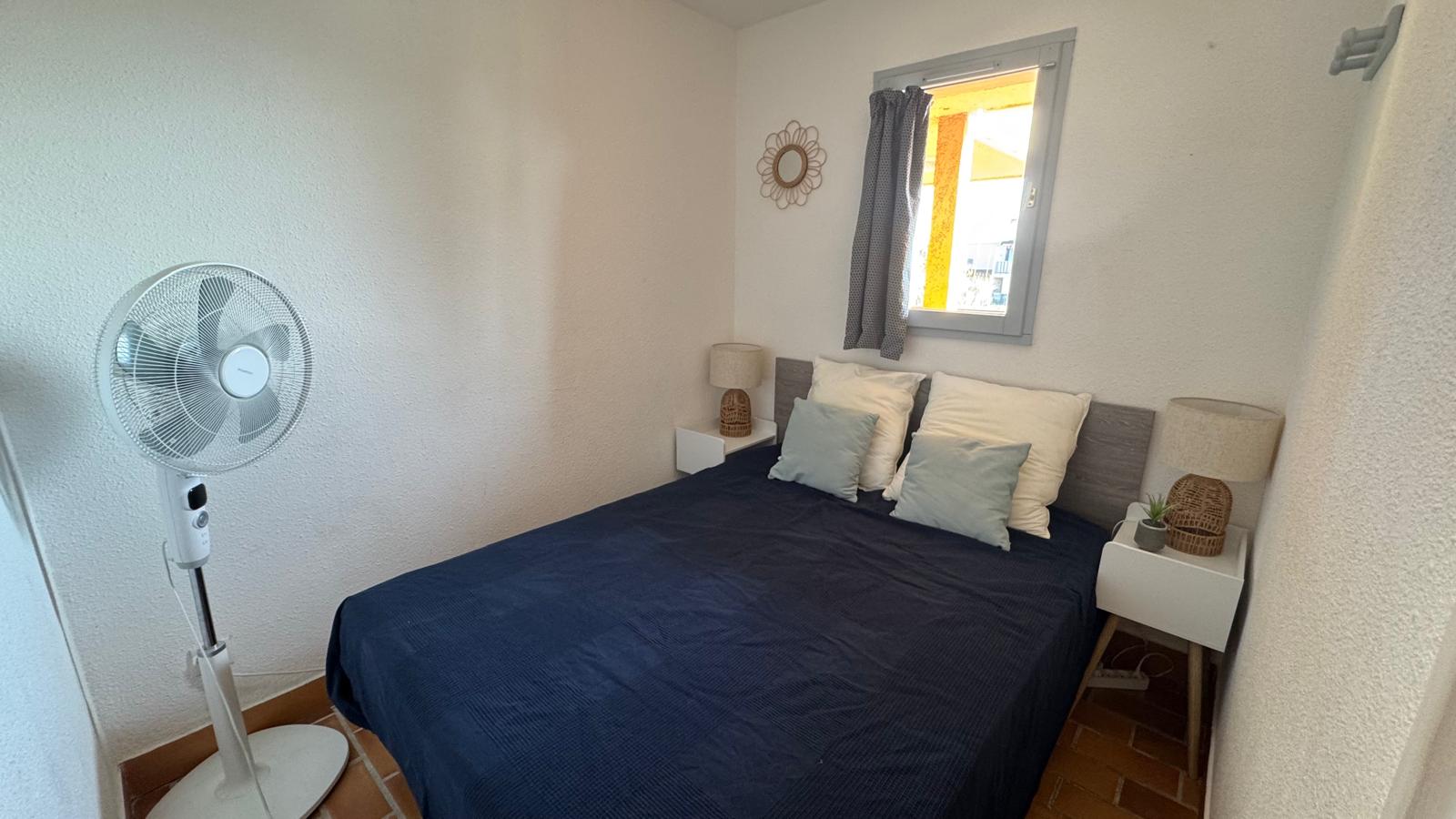 Schlafzimmer T2 Giens mit Doppelbett - Ferienwohnung Presqu'île Giens